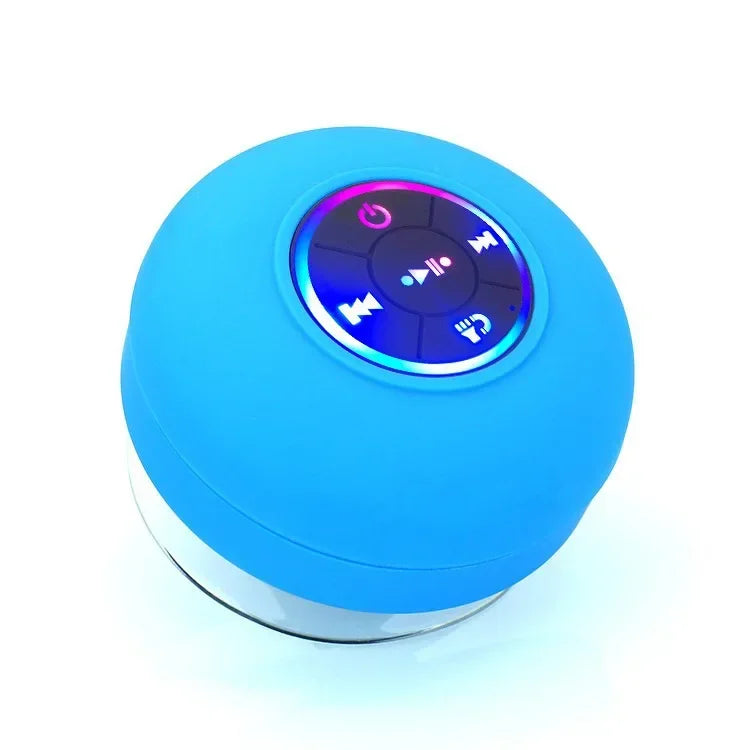 Haut-Parleur De Douche Bluetooth Mini Portable Sans Fil Avec Micro, Ventouse IPX4 Résistant À L’Eau, Piscine Et Rivière