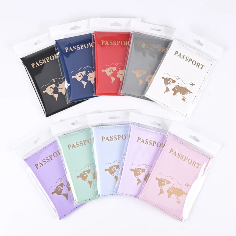 Housse de Protection pour Passeport en Cuir PU – Accessoire de Voyage Unisexe