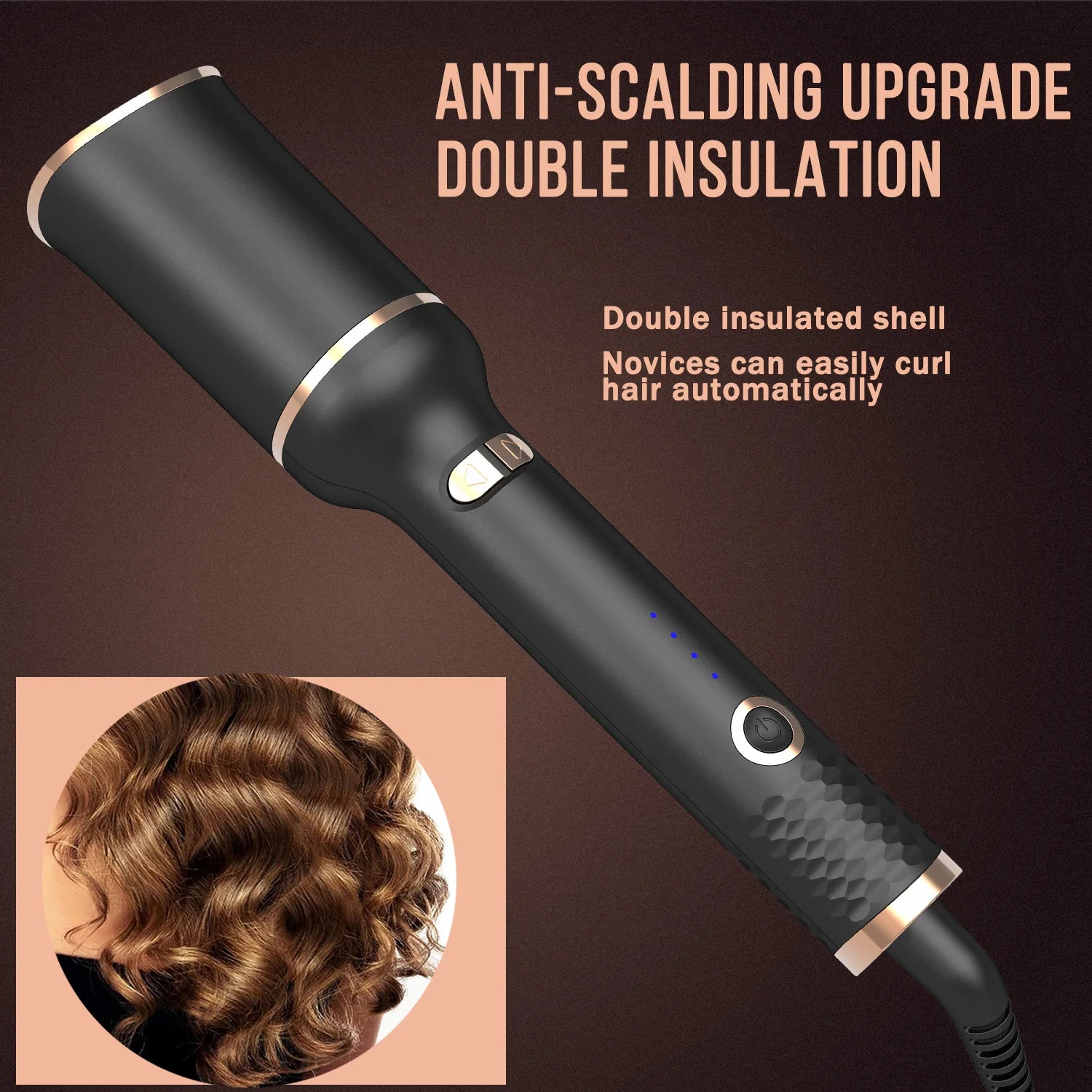 Bigoudi en Céramique Rotatif Automatique Fer à Friser Outil de Coiffure