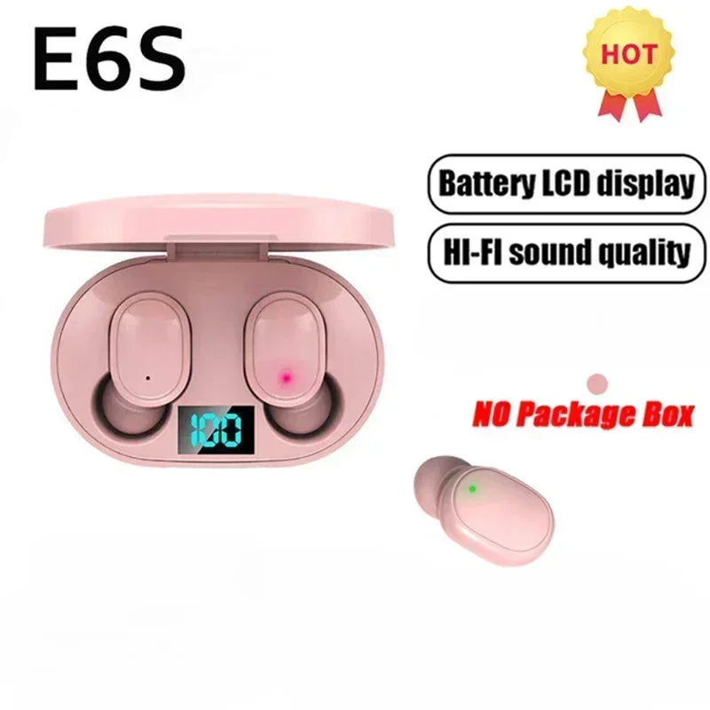 Écouteurs sans Fil Bluetooth E6S – TWS (True Wireless Stereo) avec Boîtier de Charge
