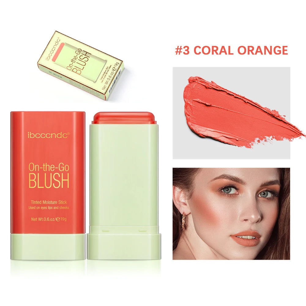 PixiBlush – Blush en Stick Model Coréen Mat, Imperméable & Longue Durée