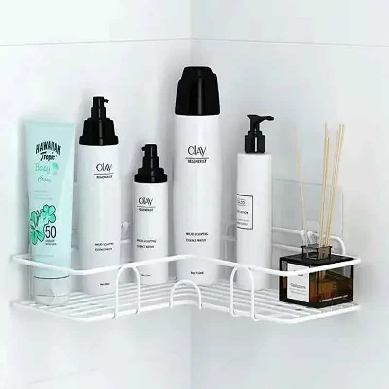 Étagère Murale Flottante – Organisateur en Métal pour Salle de Bain et Cuisine