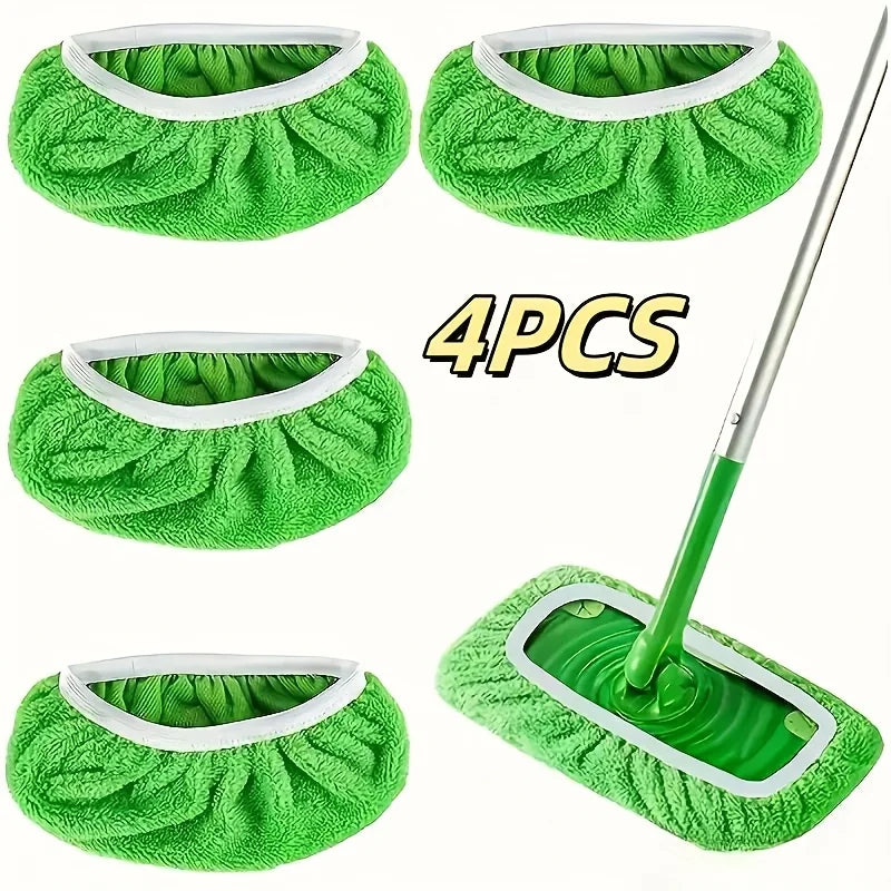 Tampons de Vadrouille Réutilisables en Fibres Ultra-Fines – Haute Absorption – Lot de 4