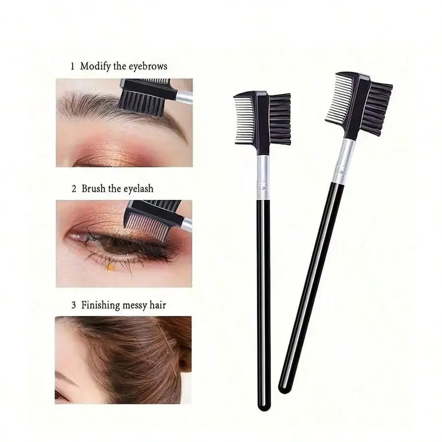 Kit de Recourbement de Cils – fait en Acier Inoxydable avec Peigne Séparateur, Baguette à Cils & Recharges en Silicone