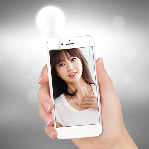 Anneau Lumineux LED, Mini pour Selfie – Rechargeable USB, 3 Niveaux de Luminosité