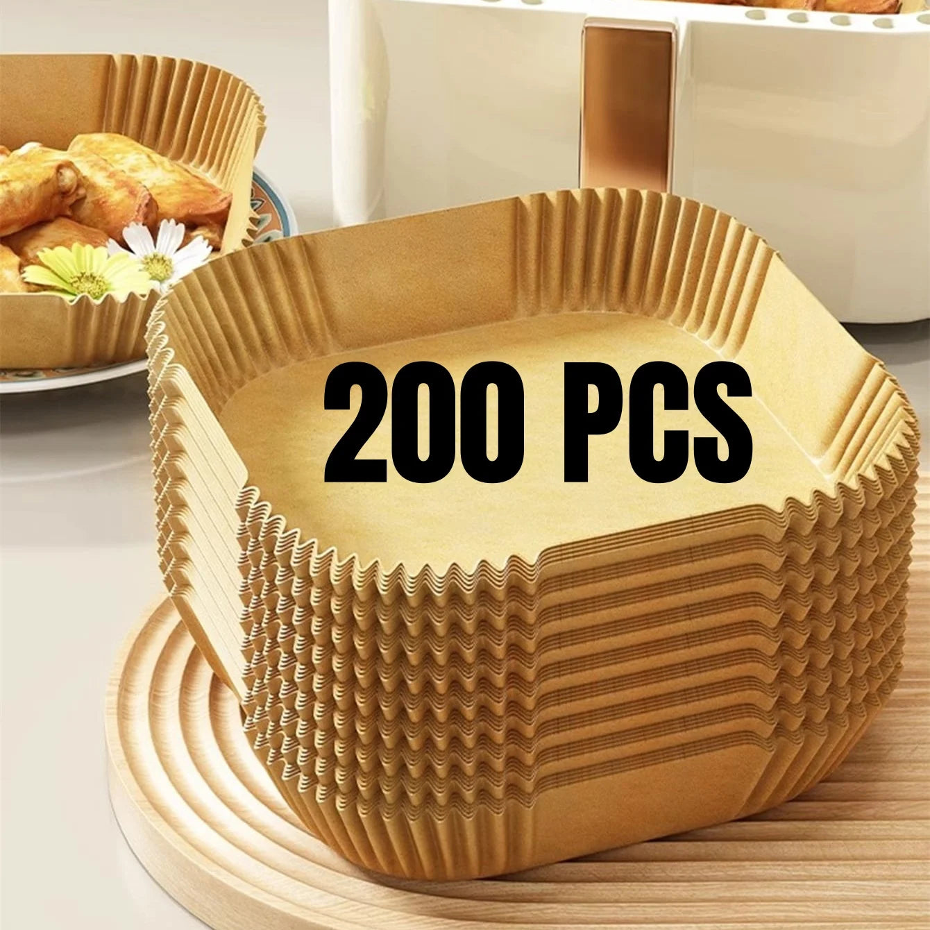 Papier de Cuisson pour Friteuse à Air – Jetable, Antiadhésif et Résistant à l’Huile