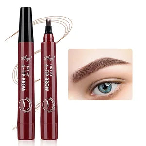 Stylo à Sourcils 4 Pointes Fendues – Maquillage Précis et Durable
