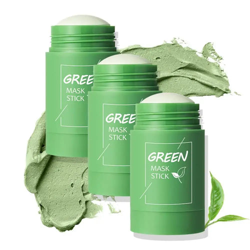 Bâton de Masque à l’Argile au Thé Vert – Nettoyage Profond, Anti-Acné & Réduction des Points Noirs (40g)
