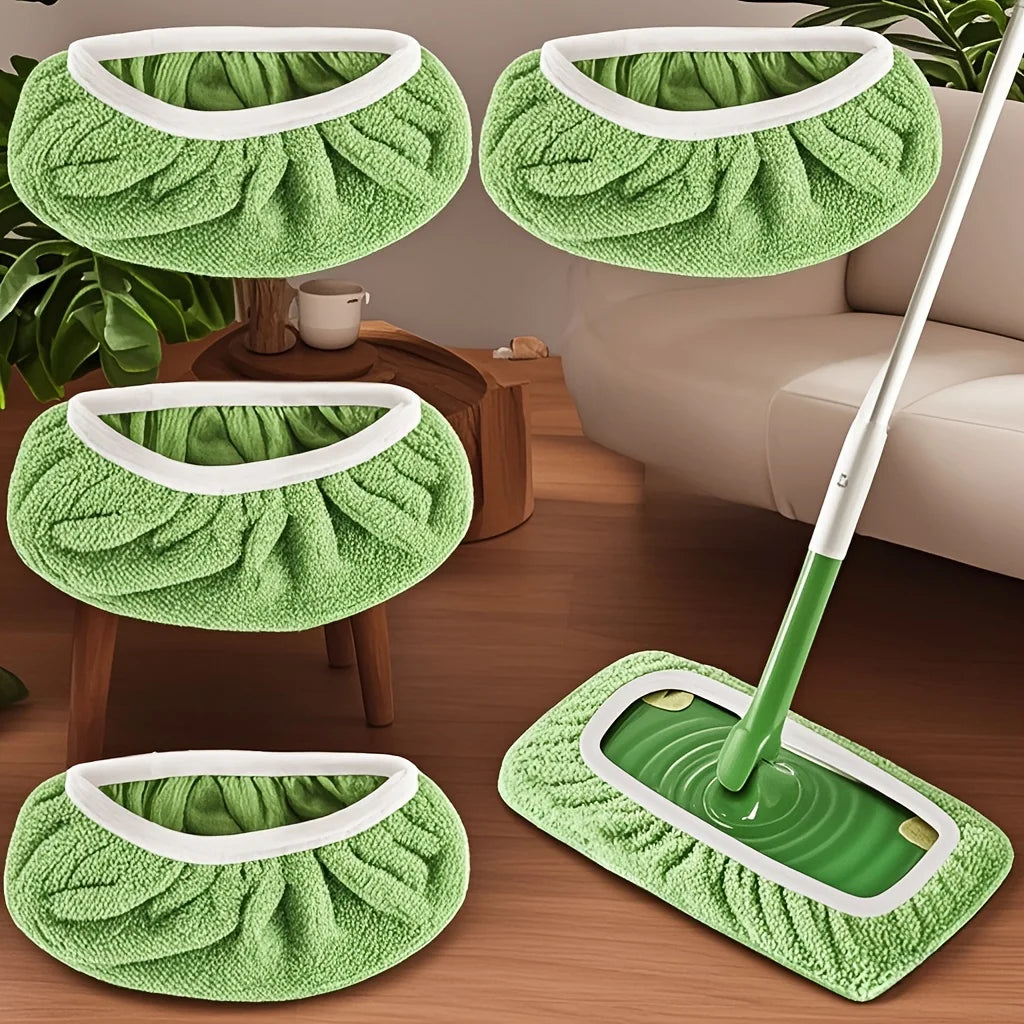 Tampons de Vadrouille Réutilisables en Fibres Ultra-Fines – Haute Absorption – Lot de 4
