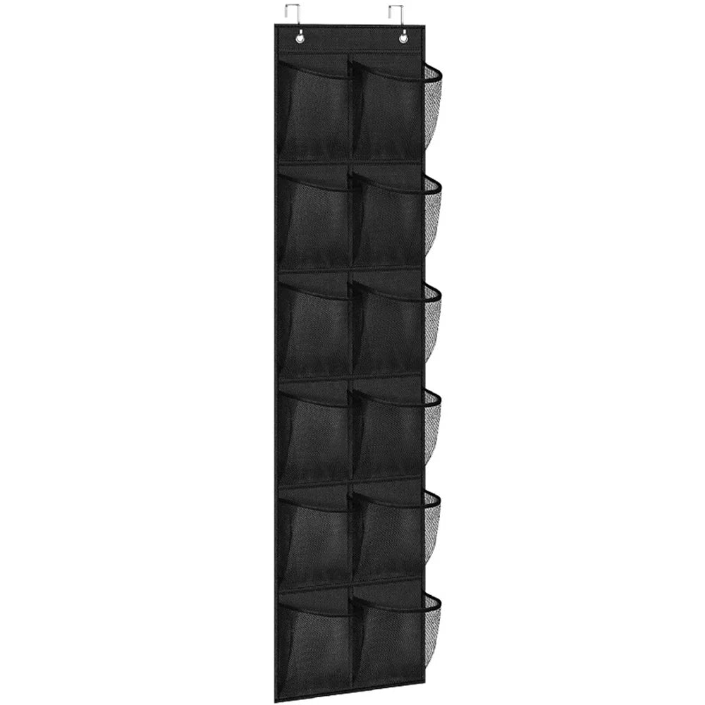 Organisateur de Chaussures Suspendu 12 Poches – Rangement Portable Transparent