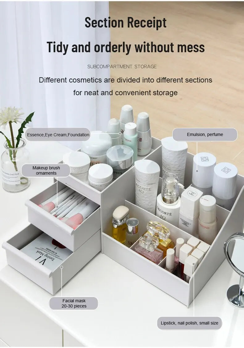 Tiroir de rangement maquillage – Boîte organisatrice de bureau moderne