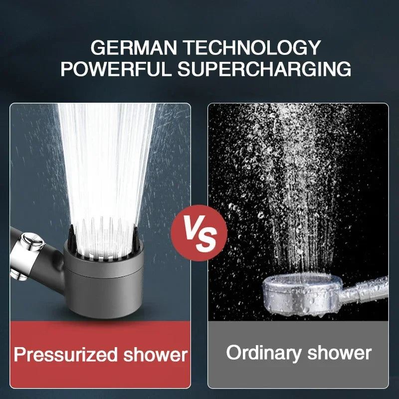 Pommeau de Douche à Filtre Haute Pression – 3 Modes avec Brosse de Massage