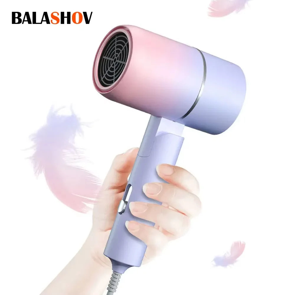 MINI Sèche Cheveux 750W avec Sac de Transport , Air Chaud Thermostatique