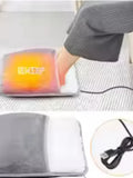 Coussin Chauffant Électrique pour Pieds – Alimenter par USB, Peluche Douce et Lavable