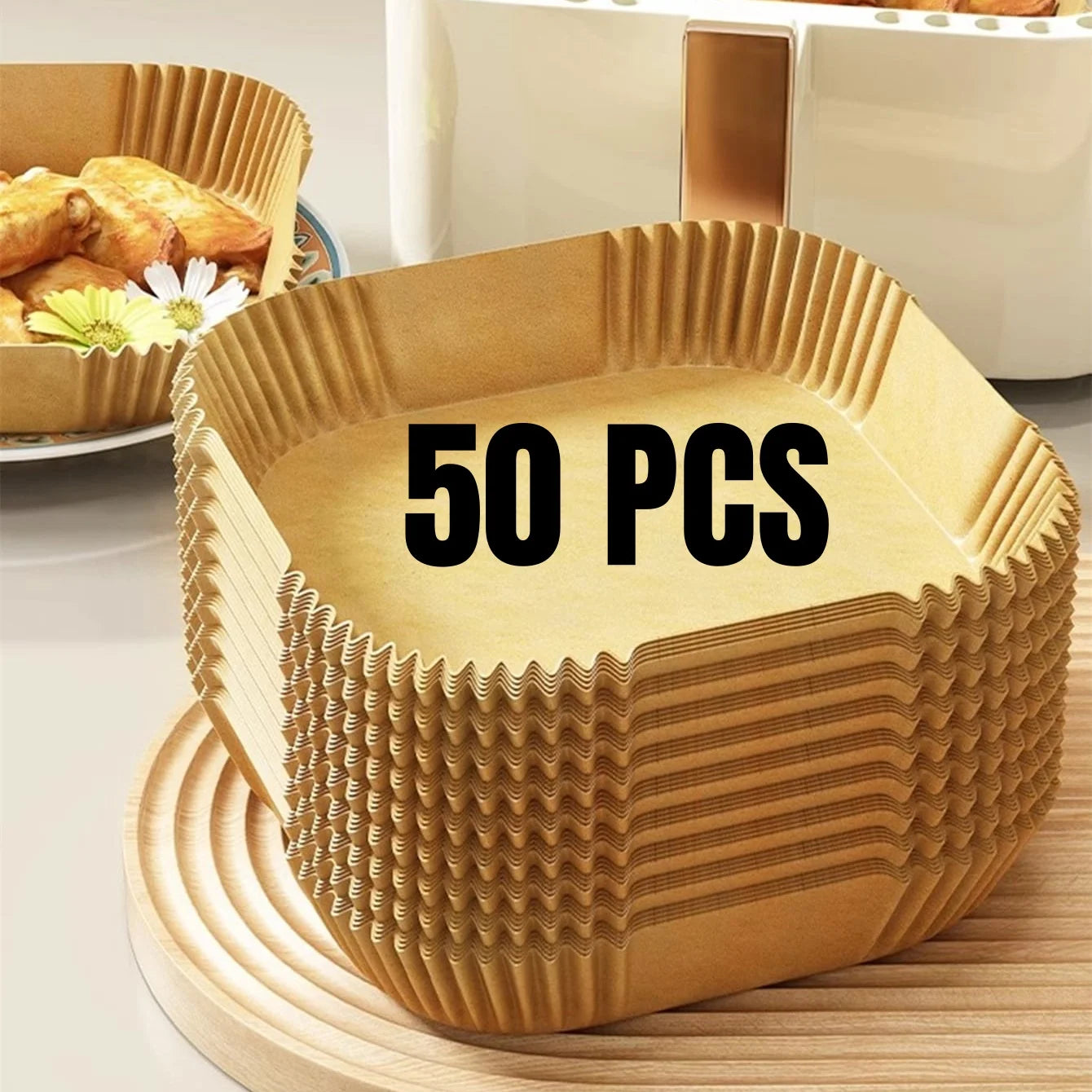 Papier de Cuisson pour Friteuse à Air – Jetable, Antiadhésif et Résistant à l’Huile