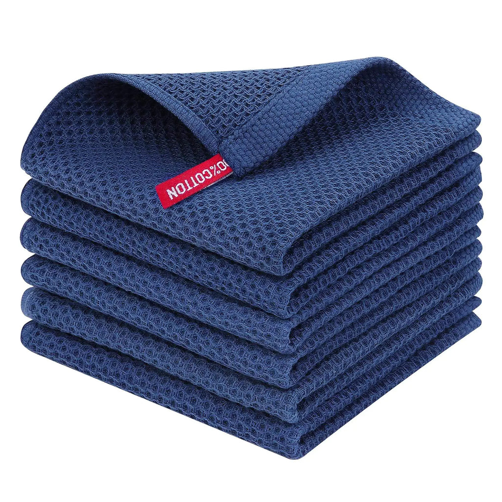 Torchons de Cuisine en Coton 100% – Tissage Gaufré Ultra Absorbant (Lot de 6)