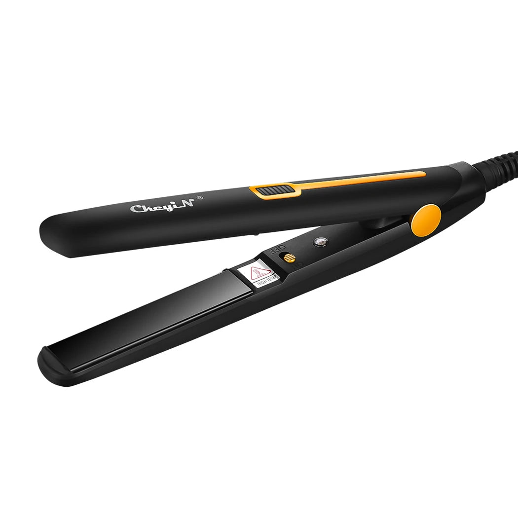 Mini Fer à Lisser & Bigoudi 2-en-1 – Portable, Température Constante 180°C, Double Tension