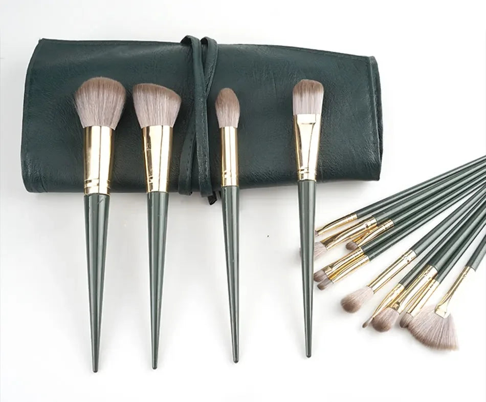 Kit de 14 Pinceaux De Maquillage pour Débutant et Professionnel