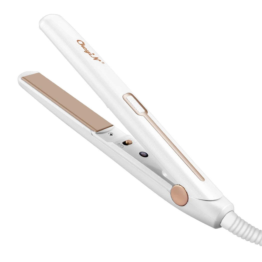 Mini Fer à Lisser & Bigoudi 2-en-1 – Portable, Température Constante 180°C, Double Tension