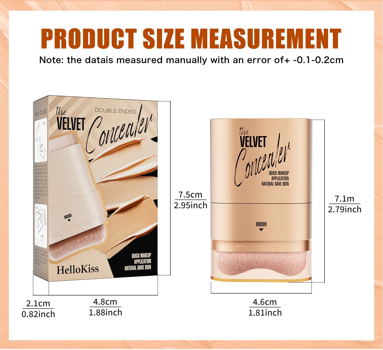 Bâton Correcteur & Fond de Teint 2 en 1 – Couvre-Cernes, Imperméable & Maquillage Impeccable