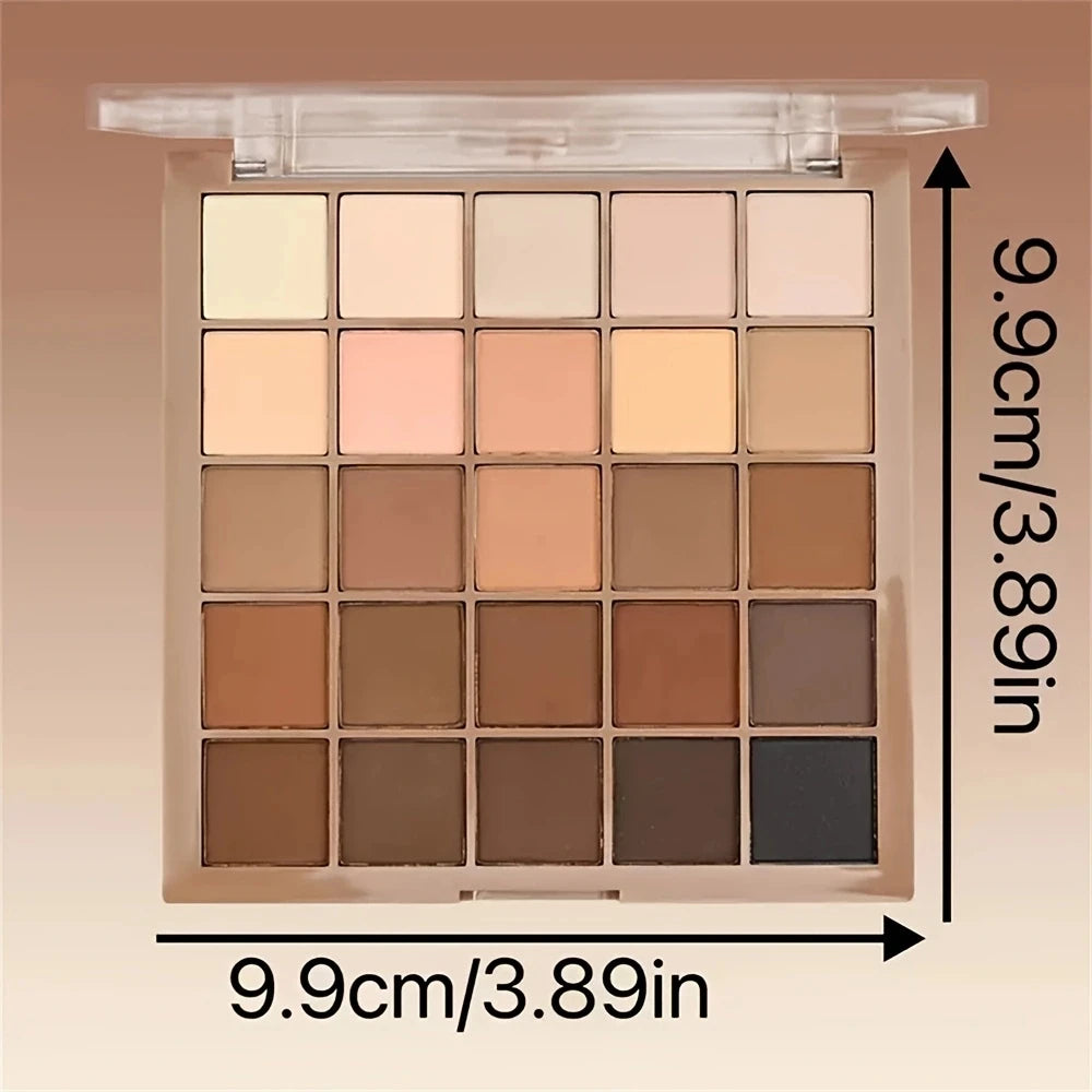 Palette de Fards à Paupières 25 Couleurs – Tons Café, Chocolat & Neutres Naturels