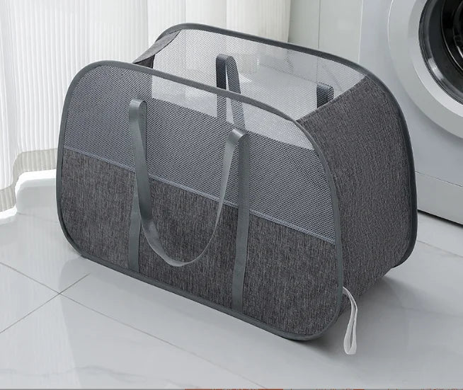Panier à Linge Pop-Up en Maille – Grande Capacité & Pliable