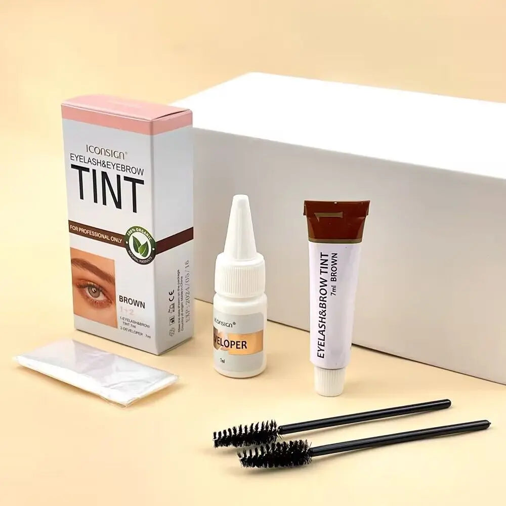 Kit Teinture Sourcils Semi-Permanent 2-en-1