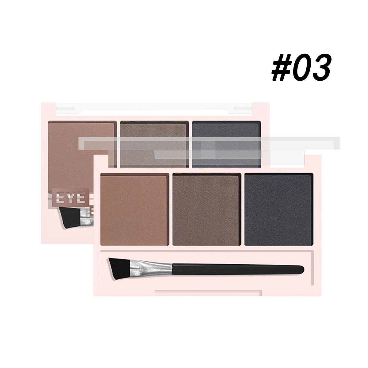 Ensemble de Poudre à Sourcils 3 Couleurs avec Pinceau