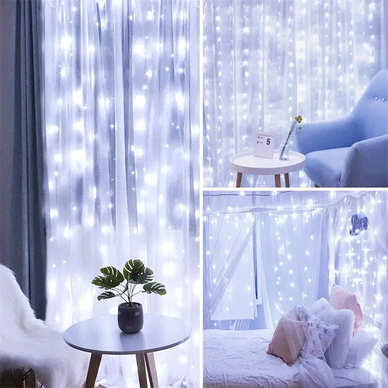 Rideau Lumineux LED à Fil de Cuivre – 8 Modes avec Télécommande USB