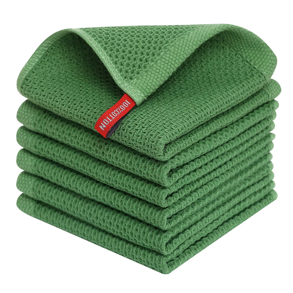 Torchons de Cuisine en Coton 100% – Tissage Gaufré Ultra Absorbant (Lot de 6)