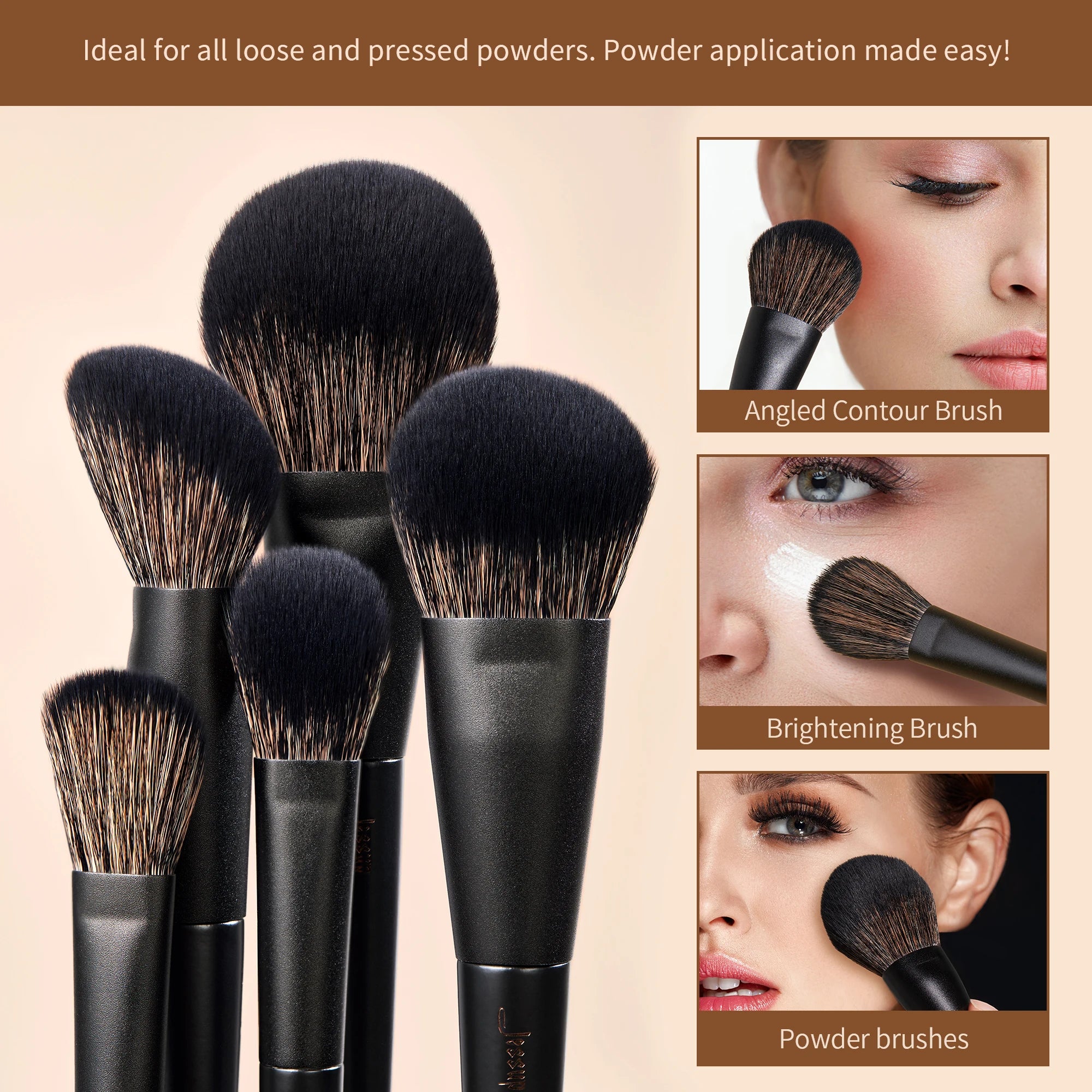 Pinceau de Maquillage Professionnel, Jessup Set,10-14pcs