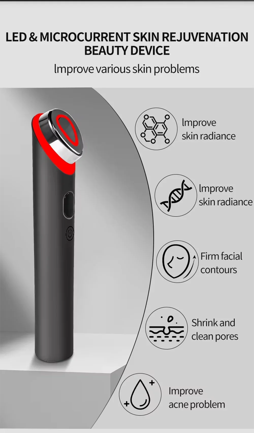 Masseur Facial à Microcourant EMS – Age-R Booster Pro, Skin Care & Rajeunissement