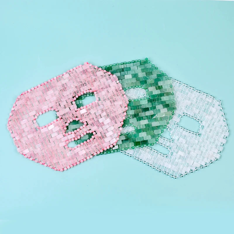 Jade Full Face Mask Massager Stone Sleep Mask Face Massager