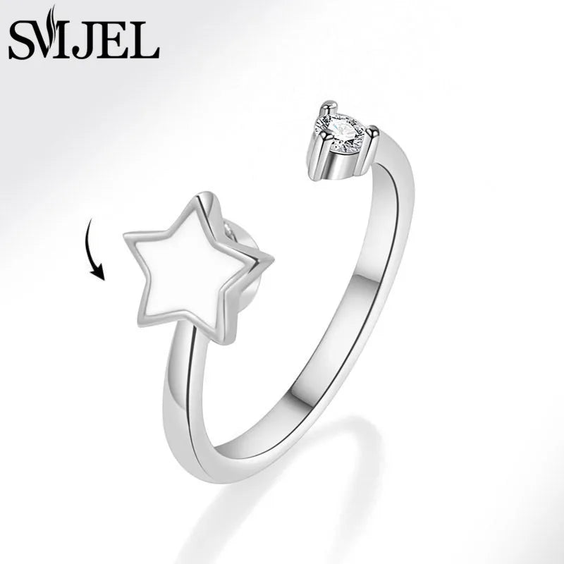Bague Rotative Anti-Stress de Luxe –  Cristal, Tendance, Luxueux