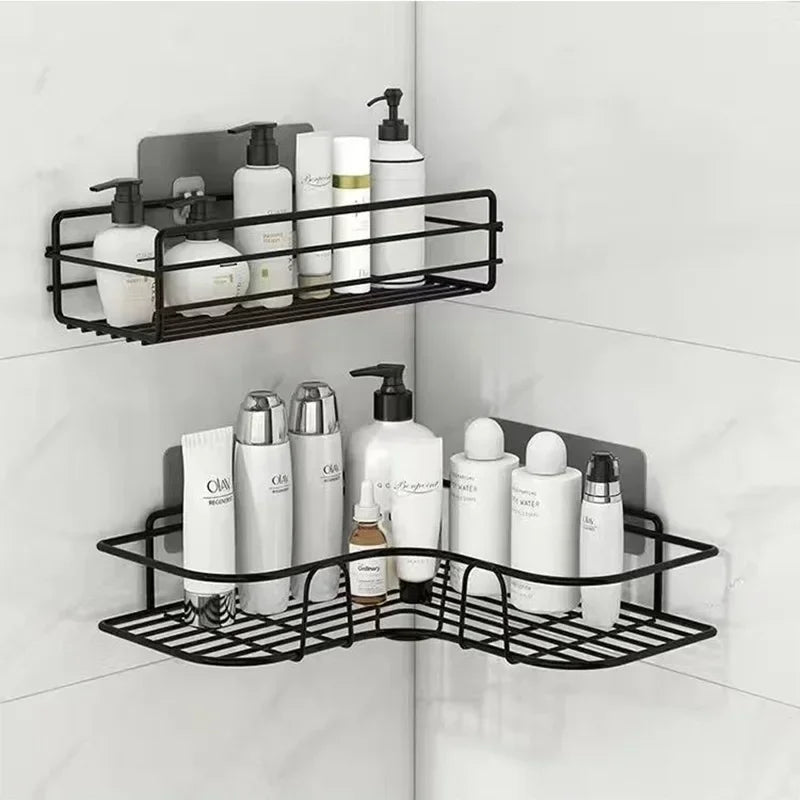 Étagère Murale Flottante – Organisateur en Métal pour Salle de Bain et Cuisine