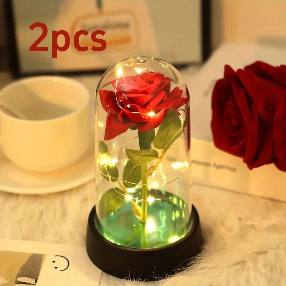 Rose Éternelle Lumineuse LED – Cadeau Romantique & Décoration Élégante