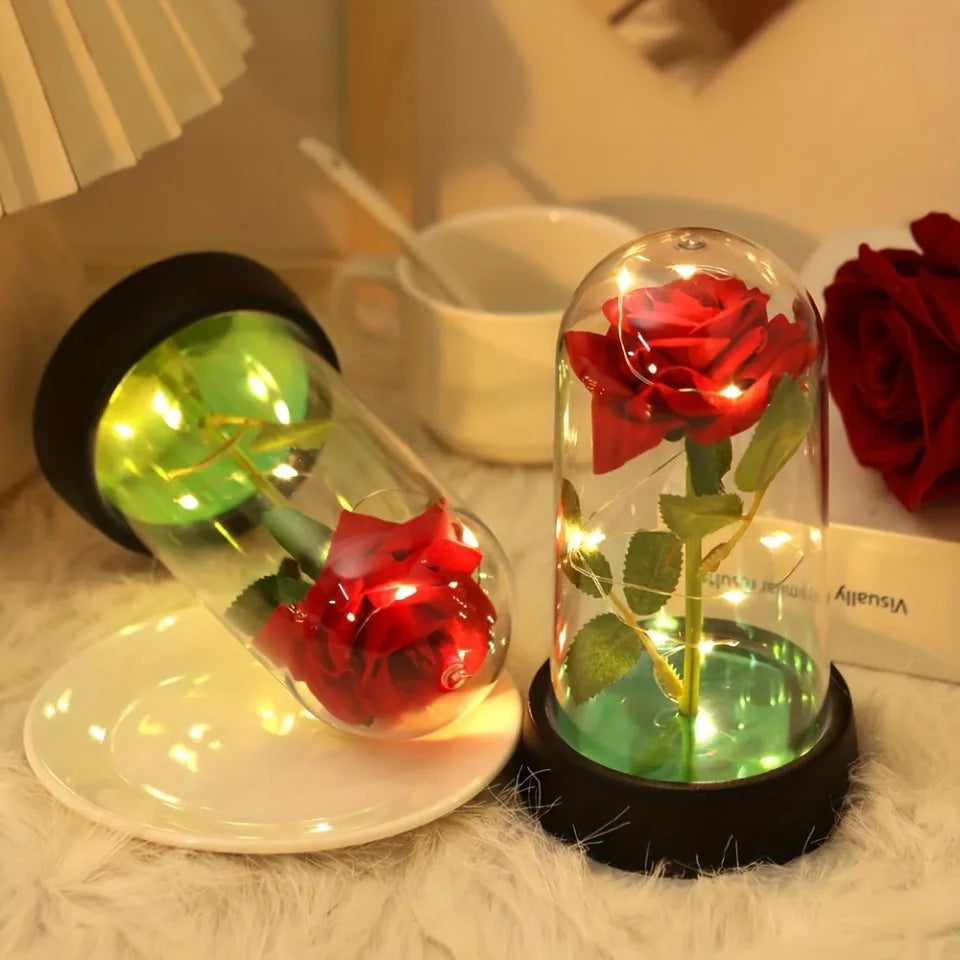 Rose Éternelle Lumineuse LED – Cadeau Romantique & Décoration Élégante
