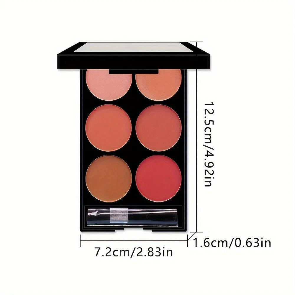 Palette 6pcs, Fards à Joues et Contours
