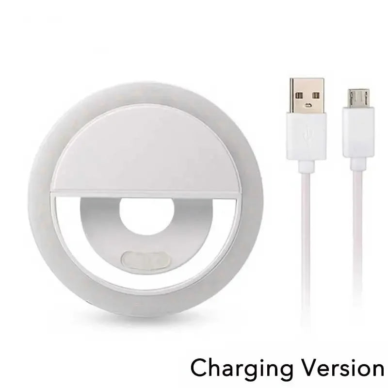 Anneau Lumineux LED Selfie – Recharge USB – Compatible iPhone & Android