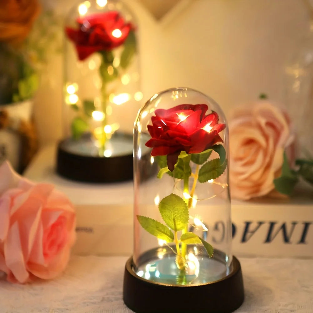 Rose Éternelle Lumineuse LED – Cadeau Romantique & Décoration Élégante