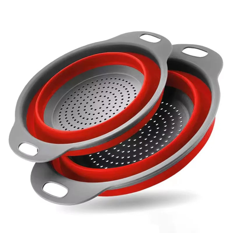 Panier de Vidange Pliant en Silicone – Passoire et Egouttoir Pliable pour Fruits et Légumes