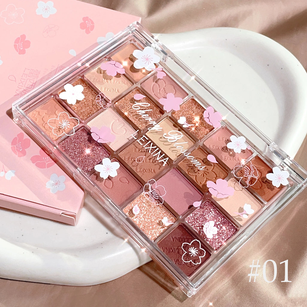 Plateau de Fard à Paupières 20 Couleurs – Maquillage Mat & Scintillant, Haute Pigmentation