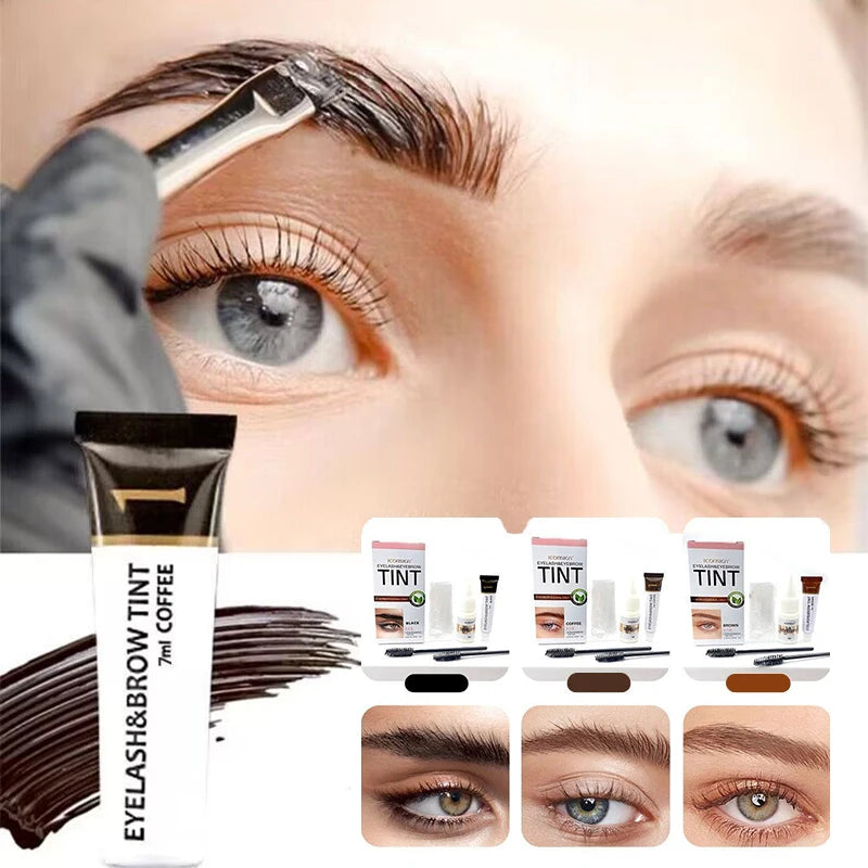 Kit Teinture Sourcils Semi-Permanent 2-en-1