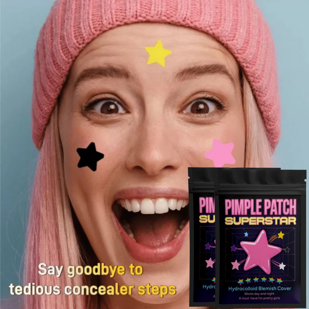Patchs Anti-Acné Étoilés Multicolores – 480 pièces
