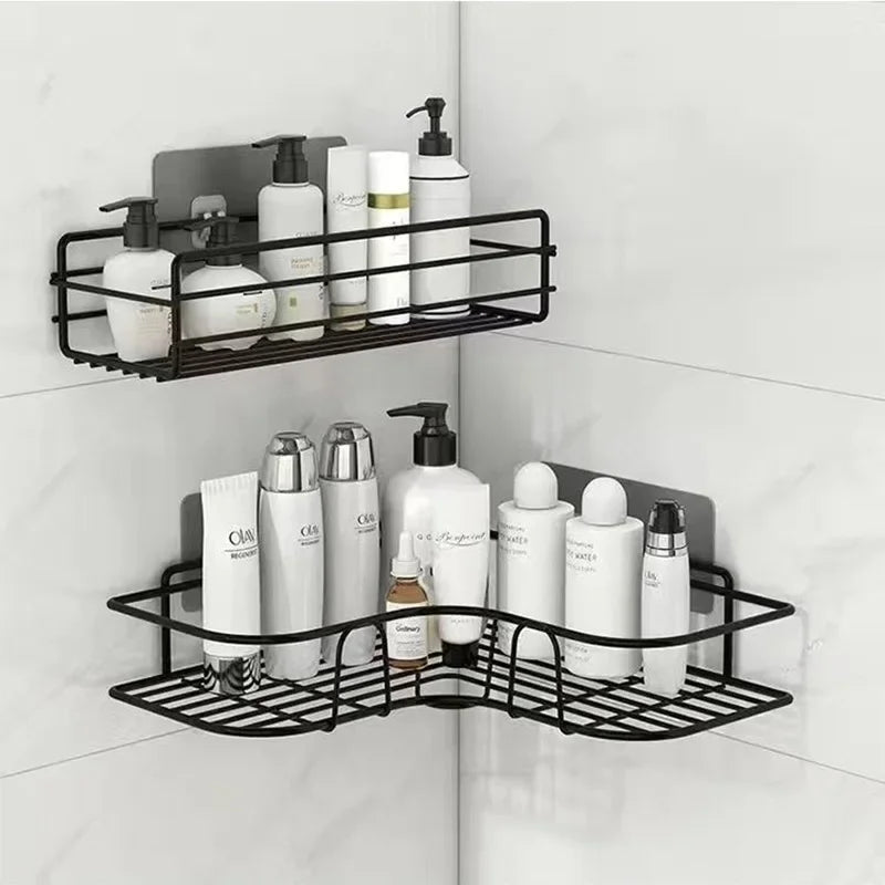 Étagère Murale Flottante – Organisateur en Métal pour Salle de Bain et Cuisine