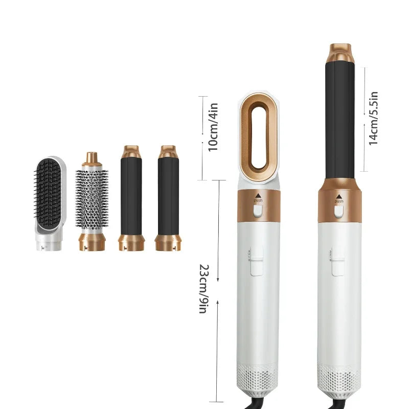 Brosse Coiffante & Sèche-Cheveux 5 en 1 – Outil de Coiffure Multifonction Professionnel