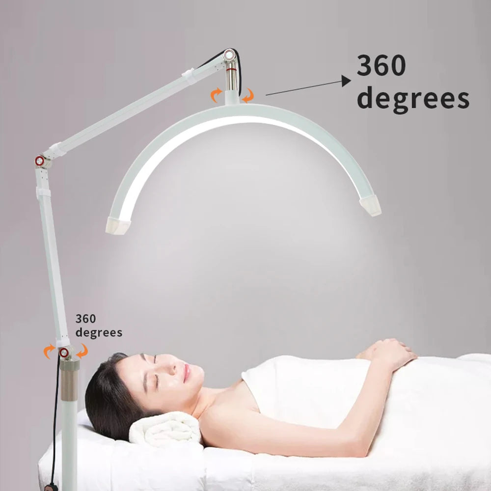 Lumière LED sur pied 20 W en forme de demi-lune, éclairage d'appoint réglable