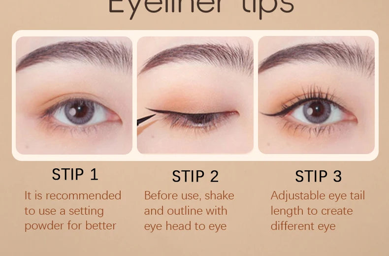 Stylo Eyeliner Imperméable – Pointe Très Fine, Séchage Rapide & Longue Tenue