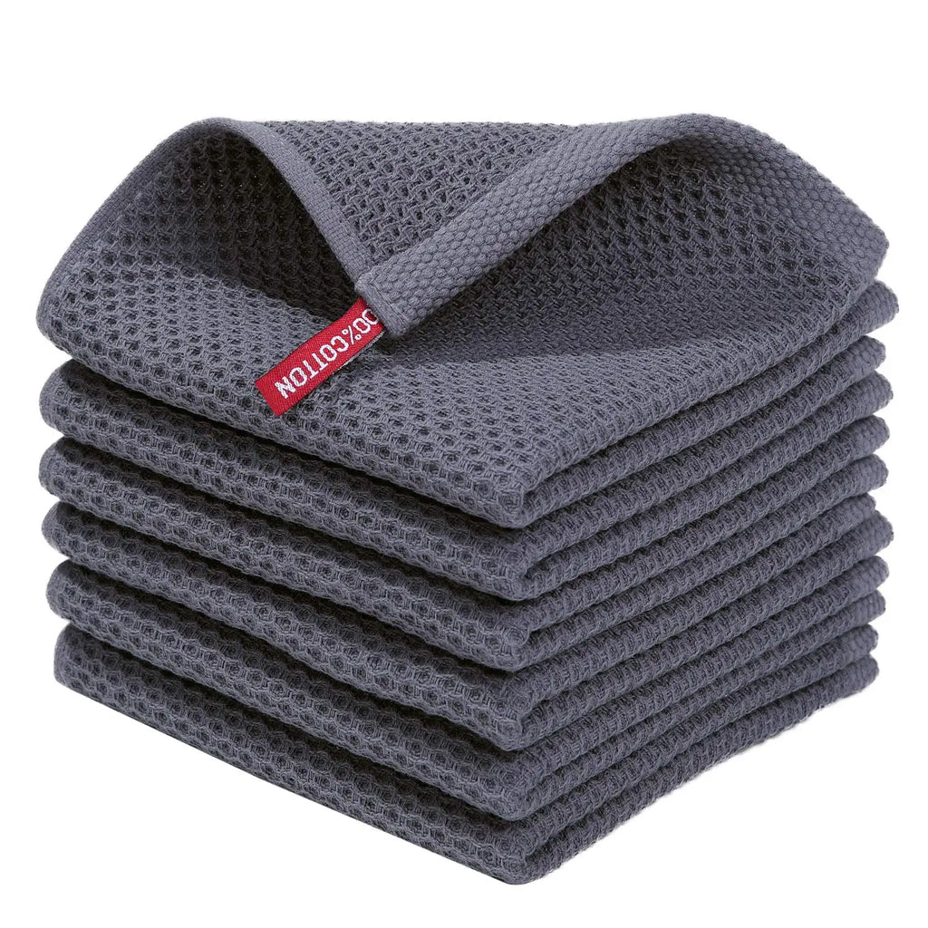 Torchons de Cuisine en Coton 100% – Tissage Gaufré Ultra Absorbant (Lot de 6)