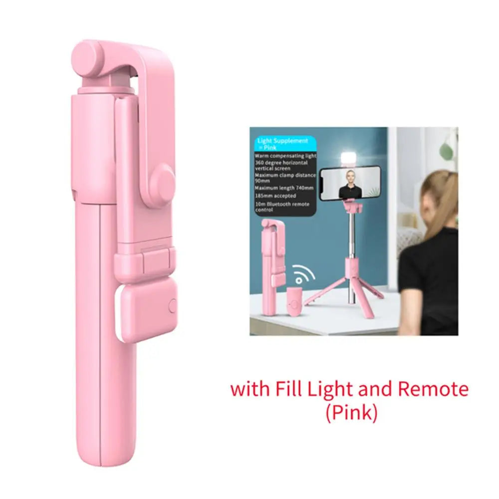 Trépied pour Selfie, Portable – Obturateur à Distance, Lumière LED inclus, Extensible et Rétractable, Connection via Bluetooth